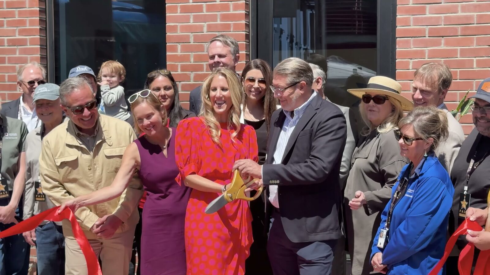 The ribbon being cut at the Pali Hub's opening